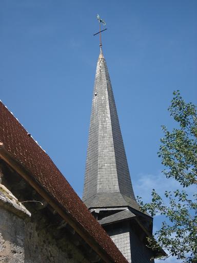 Le clocher abritant la cloche Martine.